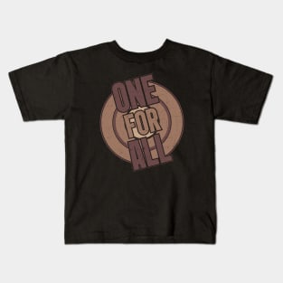One For All // Song // Brown// Vintage// Grunge Kids T-Shirt